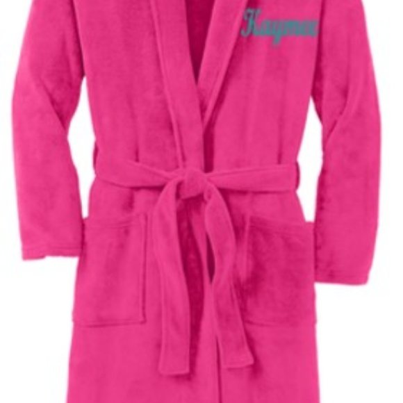 Luxury Spa Personalized Embroidered Fleece Robes - Picture 4 of 5